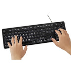 MC-K315 104 Keys Large Characters Blacklit Wired Keyboard, MC-K315