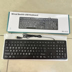 MC-K315 104 Keys Large Characters Blacklit Wired Keyboard, MC-K315