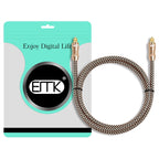 EMK Gold-plated TV Digital Audio Optical Fiber Connecting Cable, 0.5m, 1m, 1.5m, 2m, 3m, 5m, 8m, 10m, 15m, 20m, 25m, 30m