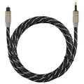 EMK Square Port to Round Port Set-top Box Digital Audio Optical Fiber Connecting Cable, 1m, 1.5m, 2m, 3m, 5m, 10m