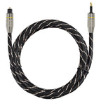 EMK Square Port to Round Port Set-top Box Digital Audio Optical Fiber Connecting Cable, 1m, 1.5m, 2m, 3m, 5m, 10m