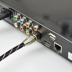 EMK Square Port to Round Port Set-top Box Digital Audio Optical Fiber Connecting Cable, 1m, 1.5m, 2m, 3m, 5m, 10m