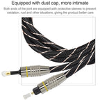 EMK Square Port to Round Port Set-top Box Digital Audio Optical Fiber Connecting Cable, 1m, 1.5m, 2m, 3m, 5m, 10m