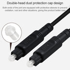 EMK Square Port to Square Port Digital Audio Speaker Optical Fiber Connecting Cable, 1m, 1.5m, 2m, 3m, 5m, 8m, 10m, 15m, 20m, 25m, 30m