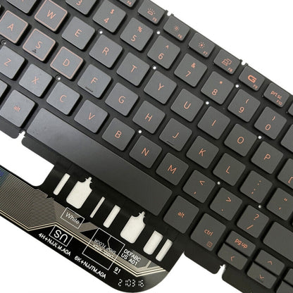 US Version Orange Backlight Laptop Keyboard, For Dell Inspiron G15 5510 5511 5515 5520