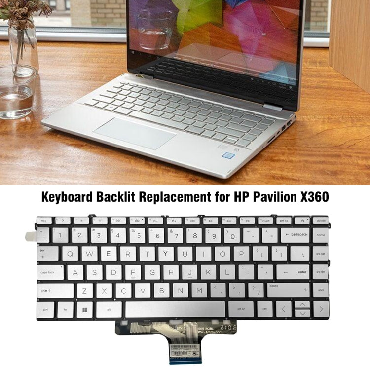 US Version Laptop Backlight Keyboard, For HP Pavilion X360 14-DW, For HP 15m-DR / 15m-DS, For HP 14M-BA 14-BS, For HP 15-BS / 15-CC, For HP 15-AB / 15-AK, For HP M6-W, For HP X360 13-4000