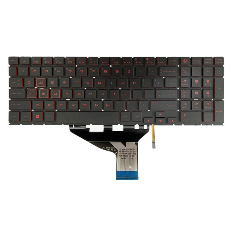 Red US Version Laptop Backlight Keyboard, For HP 15-DC / 15-DH