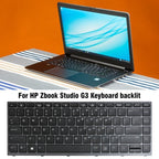 Grey Frame US Version Laptop Backlight Keyboard, For HP Zbook Studio G3