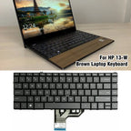 Brown US Version Laptop Keyboard, For HP 13-W