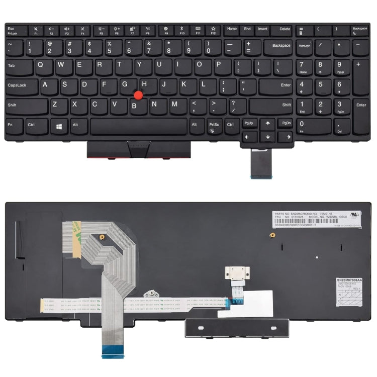 US Version Backlight Laptop Keyboard, For Lenovo Yoga 730-13IKB / 730-13IWL, For Lenovo IdeaPad 330-15ICH 330-15ICN, For Lenovo X1C 2019, For Lenovo Thinkpad E15, For Lenovo Thinkpad E14 GEN 1 2, For Lenovo P51S P52S T570 T580                          ...