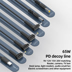 5.5 x 2.5mm DC Power to Type-C Adapter Cable, 9V, 12V, 15V, 20V