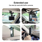 Car Sun Visor Bracket, Type A Action Camera Mount, Type B Action Camera Mount, Type A Phone Clamp Mount, Type B Phone Clamp Mount