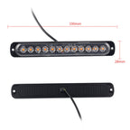 DC12V-24V / 36W Car Truck Emergency Strobe Flash Warning Light 12LEDs Long Ultra-thin Side Lights, DC12V-24V / 36W, DC12V-24V / 36W(Yellow + Red + Yellow)
