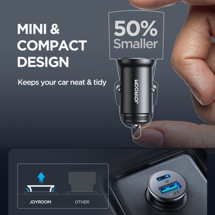 JOYROOM JR-CCN05 30W PD+QC3.0 Mini Metal Car Charger, JR-CCN05