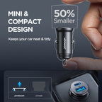 JOYROOM JR-CCN05 30W PD+QC3.0 Mini Metal Car Charger, JR-CCN05