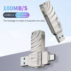 Lenovo Thinkplus MU232 USB 3.2 + USB-C / Type-C Dual Head Flash Drive, 32GB, 64GB, 128GB, 256GB