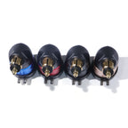 German EU Plug Special Motorcycle Elbow Charger Dual USB Voltmeter 4.2A Charger, Black, Blue, Red, Gold