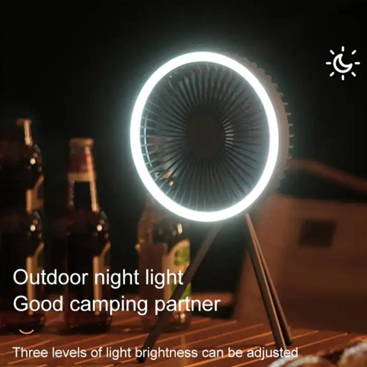 DQ212 10000mAh Outdoor Portable Camping Fan Tent Hanging Vertical Light, DQ212 (Black Grey), DQ212 (White)