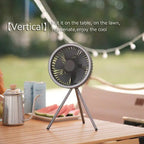 DQ212 10000mAh Outdoor Portable Camping Fan Tent Hanging Vertical Light, DQ212 (Black Grey), DQ212 (White)