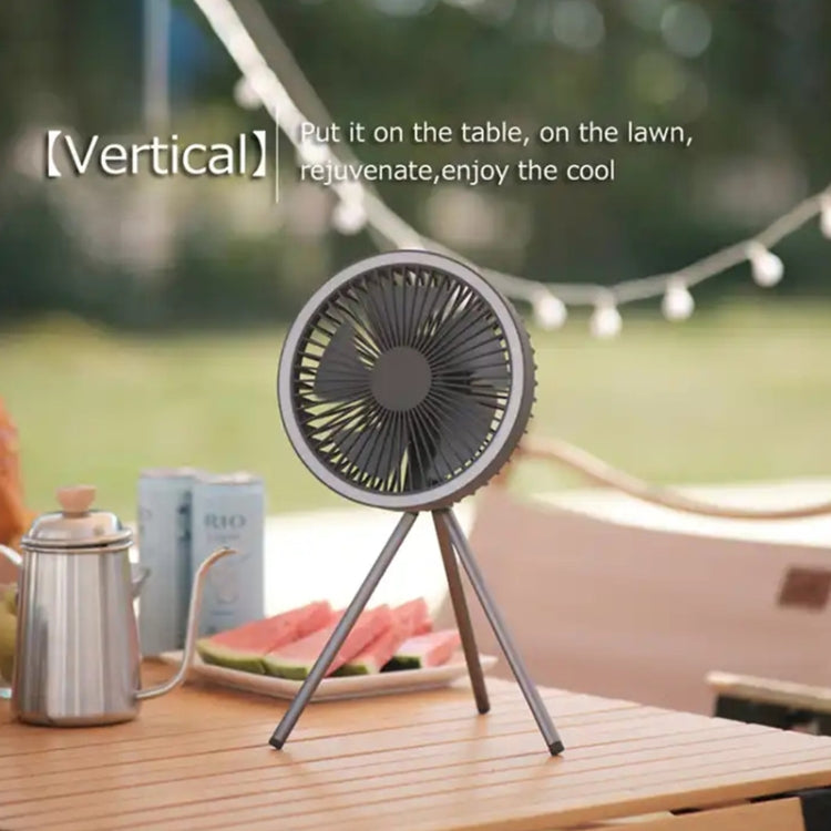 DQ212 10000mAh Outdoor Portable Camping Fan Tent Hanging Vertical Light, DQ212 (Black Grey), DQ212 (White)
