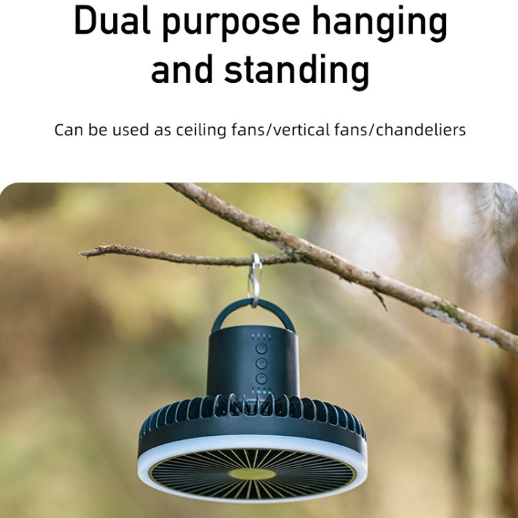 DQ216 10000mAh Outdoor Portable Liftable Swivel Head Camping Fan Tent Hanging Vertical Colorful Light with Remote Control, DQ216 (Avocado Green), DQ216 (Black), DQ216 (Khaki)