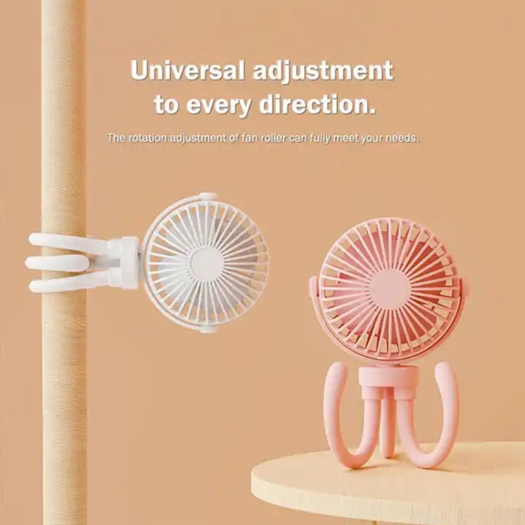 T8 2000mAh Flexible Octopus Tripod Rotatable Portable Fan