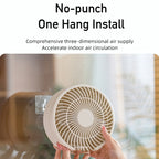 WSK302 4000mAh Swivel Head Wall Mounted Fan with Night Light