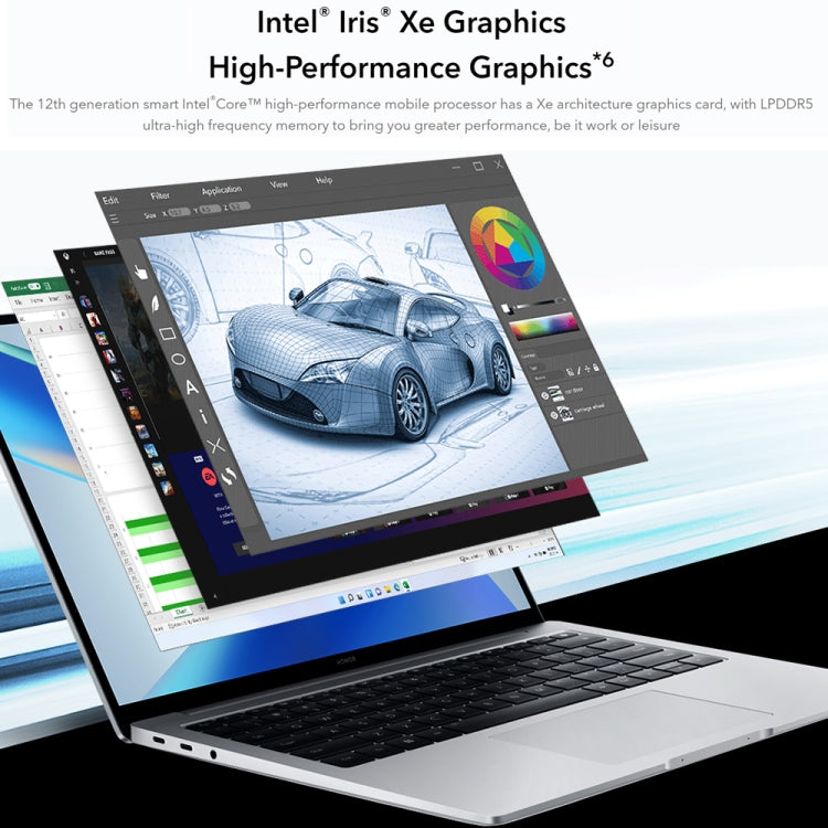 HONOR MagicBook 14 2022 Laptop, 14 inch Windows 11 Home Chinese Version, Intel 12th Gen Core i5-12500H MX550 Discrete Graphics, MX550