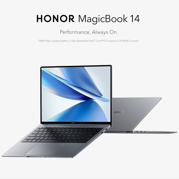 HONOR MagicBook 14 2022 Laptop, 14 inch Windows 11 Home Chinese Version, Intel 12th Gen Core i5-12500H RTX2050 Discrete Graphics, RTX2050