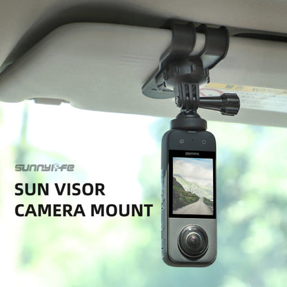 Sunnylife ZJ585 Sun Visor Camera Mount Quick Release Holder 360 Degree Rotating Vlog Bracket, ZJ585