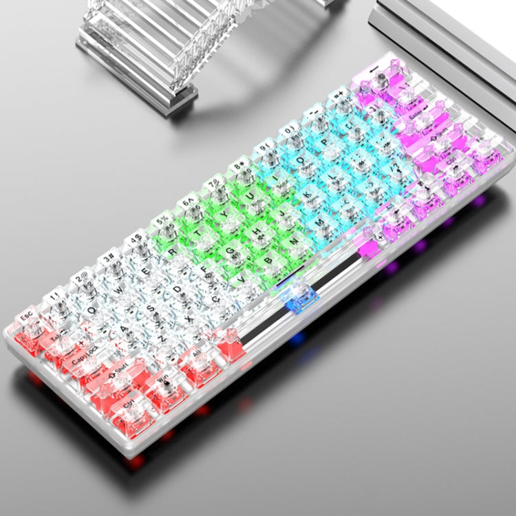 XUNFOX K30 Transparent 61-Keys Blacklit Wired Mechanical Keyboard, Cable Length: 1.5m, K30