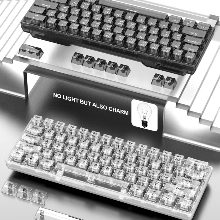 XUNFOX K30 Transparent 61-Keys Blacklit Wired Mechanical Keyboard, Cable Length: 1.5m, K30