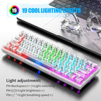 XUNFOX K30 Transparent 61-Keys Blacklit Wired Mechanical Keyboard, Cable Length: 1.5m, K30