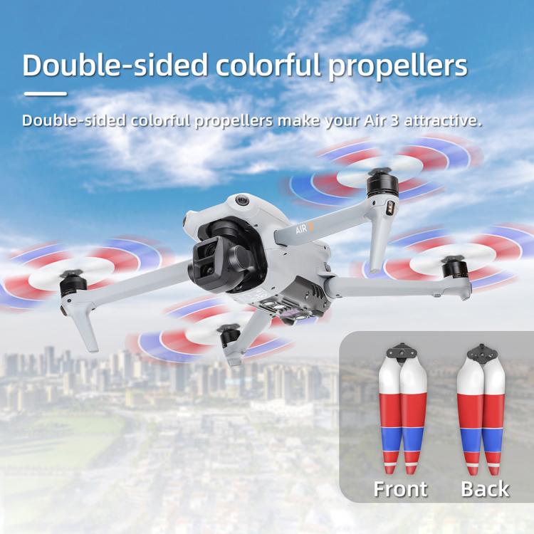 8747F Low Noise Quick-release Propellers, For DJI Air 3 1 Pair Orange Tip, For DJI Air 3 1 Pair Silver Tip, For DJI Air 3 2 Pairs Orange Tip, For DJI Air 3 2 Pairs Silverr Tip, For DJI Air 3 2 Pairs Red White, For DJI Air 3 2 Pairs Blue White          ...