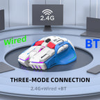 HXSJ G6 10 Keys RGB 12800DPI Tri-mode Wireless Gaming Mouse