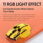 HXSJ G6 10 Keys RGB 12800DPI Tri-mode Wireless Gaming Mouse
