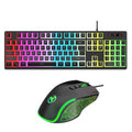 HXSJ L200+X100 Wired RGB Backlit Keyboard and Mouse Set 104 Pudding Key Caps + 3600DPI Mouse, L200+X100