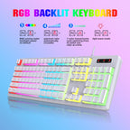HXSJ L200+X100 Wired RGB Backlit Keyboard and Mouse Set 104 Pudding Key Caps + 3600DPI Mouse, L200+X100