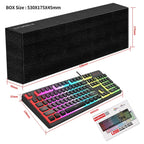 HXSJ L200 Wired RGB Backlit Keyboard 104 Pudding Key Caps, L200