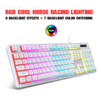 HXSJ L200 Wired RGB Backlit Keyboard 104 Pudding Key Caps, L200