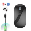 HXSJ M103 1600DPI UV Dual Mode 2.4GHz + Bluetooth 5.1 Wireless Rechargeable Mouse, Dual Mode UV Black