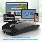 HXSJ M103 1600DPI UV 2.4GHz Wireless Rechargeable Mouse, UV 2.4GHz Black