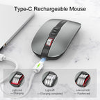 HXSJ M113 2400DPI Dual Mode 2.4GHz + Bluetooth 5.1 Wireless Mouse