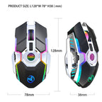 HXSJ T30 2400DPI RGB 2.4GHz Wireless Mouse