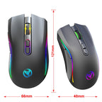 HXSJ T69 4800DPI RGB 2.4GHz Wireless Mouse, T69