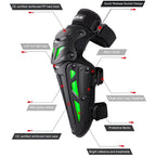 Motolsg MT-05 Motorcycle Bicycle Riding Protective Gear, 2 in 1 Knee Pads, 2 in 1 Elbow Pads, 4 in 1 Elbow Pads
