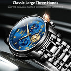 OLEVS 2859 Men Multifunctional Luminous Waterproof Quartz Watch