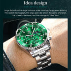 OLEVS 2870 Men Multifunctional Chronograph Three Eyes Waterproof Quartz Watch