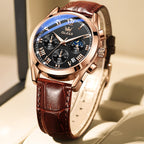 OLEVS 2871 Men Multifunctional Sports Chronograph Luminous Quartz Watch