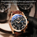 OLEVS 2871 Men Multifunctional Sports Chronograph Luminous Quartz Watch